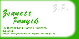 zsanett panyik business card